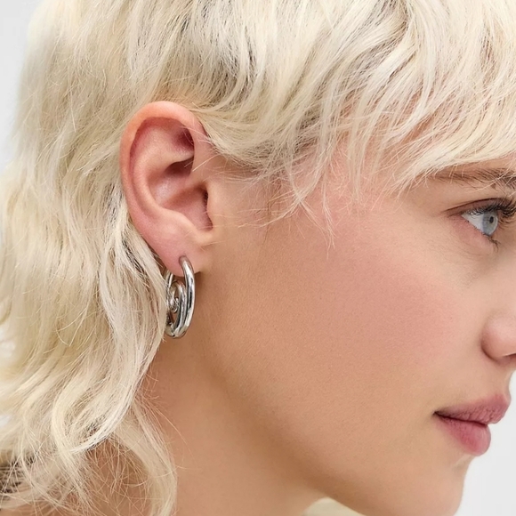 Silver spiral earrings - Picture 2 of 7